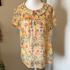 ModCloth Floral Print Women's Top size M